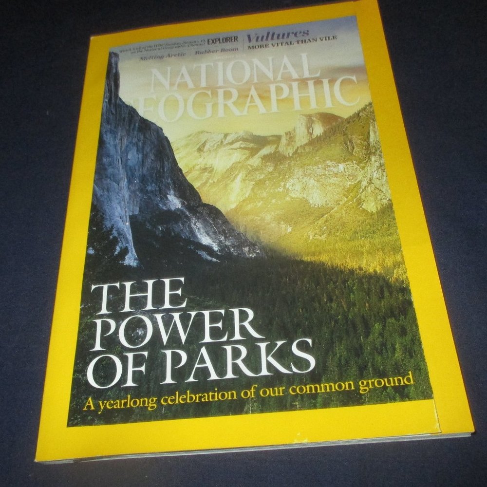 National Geographic Magazine January 2016 Back Issue - Power of Parks pullout